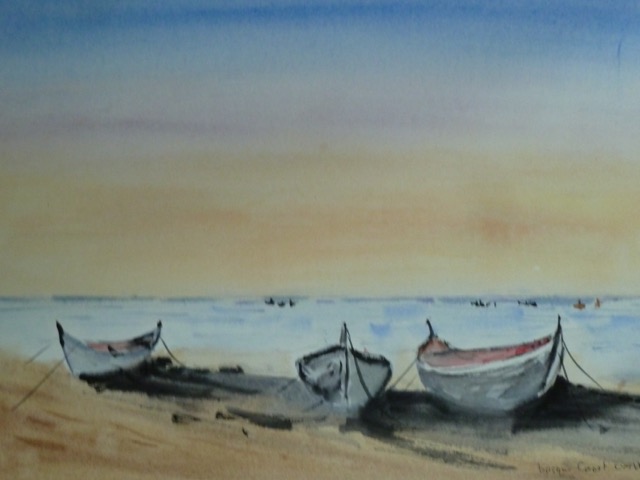 Boats on beach